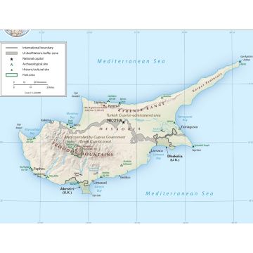 Lais Puzzle - Physische Landkarte Zypern - 1.000 Teile