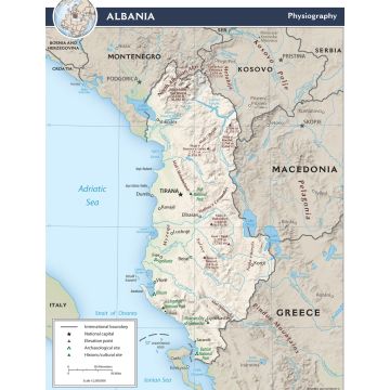 Lais Puzzle - Physische Landkarte Albanien - 1.000 Teile