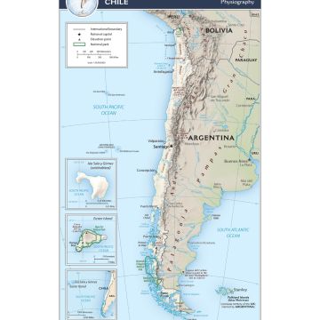 Lais Puzzle - Physische Landkarte Chile - 1.000 Teile