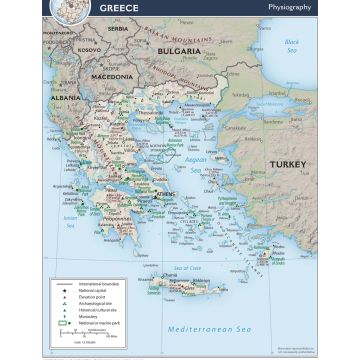 Lais Puzzle - Physische Landkarte Griechenland - 1.000 Teile