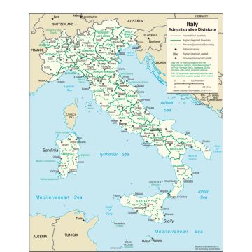 Lais Puzzle - Landkarte Italien Verwaltung - 1.000 Teile