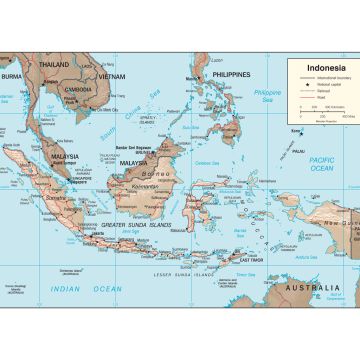 Lais Puzzle - Physische Landkarte Indonesien - 1.000 Teile