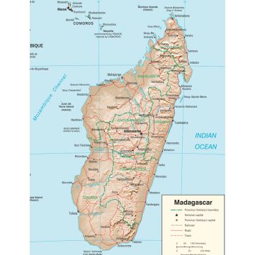 Lais Puzzle - Physische Landkarte Madagaskar - 1.000 Teile