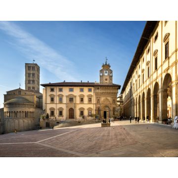 Lais Puzzle - Arezzo: Piazza Grande der Hauptplatz der Stadt Arezzo, Toskana, Italien - 1.000 Teile