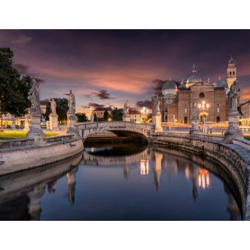 Lais Puzzle - Das Prato della Valle mit Blick auf die Basilica of St. Giustina bei Sonnenuntergang in Padova, Italien - 1.000 Teile
