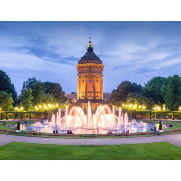 Lais Puzzle - Mannheim Rosengarten und Wasserturm bei Nacht - 1.000 Teile
