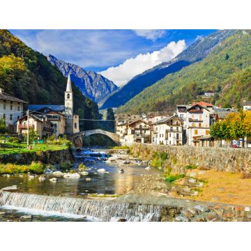 Lais Puzzle - Malerisches Bergdorf Lillianes im Aostatal - 1.000 Teile