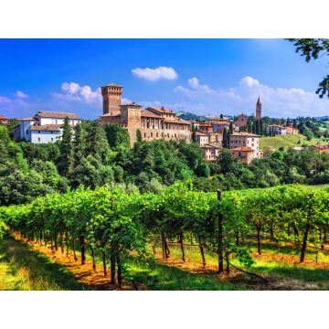 Lais Puzzle - Romantische Weinstraße mit mittelalterlichen Schlössern in Italien. Region Emilia Romagna, Dorf Levizzano - 1.000 Teile