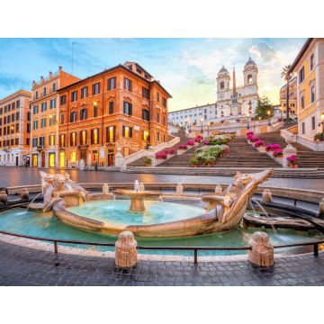 Lais Puzzle - Piazza di Spagna in Rom, Italien. Spanische Schritte am Morgen. Rom Architektur und Wahrzeichen - 1.000 Teile
