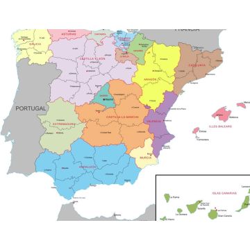 Lais Puzzle - Spanien, Verwaltung, Karte - 1.000 Teile