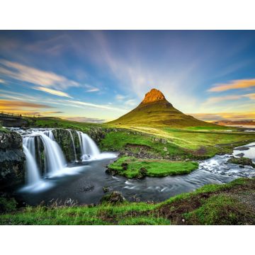 Lais Puzzle - Sonnenuntergang über Kirkjufellsfoss Wasserfall und Kirkjufell Berg in Island - 1.000 Teile