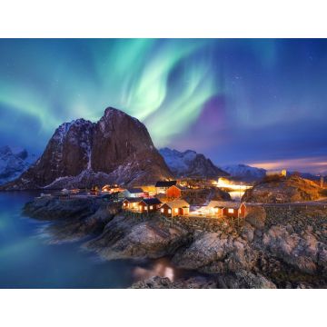 Lais Puzzle - Aurora borealis / Nordlicht auf den Lofoten, Norwegen - 1.000 Teile