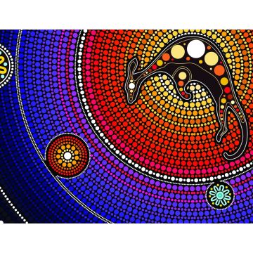 Lais Puzzle - Aborigines Kunst mit Känguru - 1.000 Teile