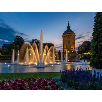 Lais Puzzle - Mannheim Wasserturm am Abend - 1.000 Teile