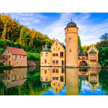 Lais Puzzle - Schönes romantisches Schloss Mespelbrunn in Deutschland - 1.000 Teile
