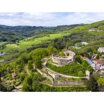 Lais Puzzle - Luftaufnahme der Burg Lindenfels, Mittelalterliche Stadt Lindenfels, Bergstraße, Hessen, Deutschland - 1.000 Teile