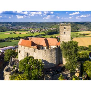Lais Puzzle - Luftaufnahme, Burg Guttenberg, Haßmersheim, Odenwald, Baden-Württemberg, Deutschland - 1.000 Teile