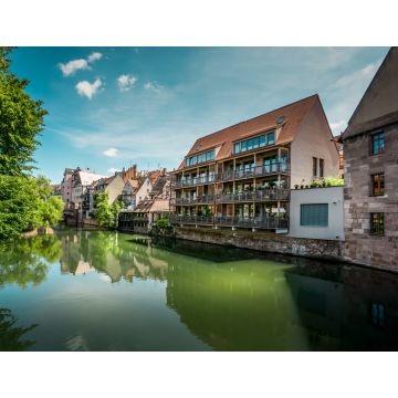 Lais Puzzle - Nürnberg, Blick vom Henkersteg zur Karlsbrücke, Pegnitz - 1.000 Teile