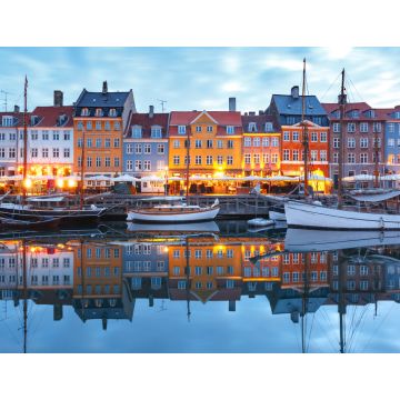 Lais Puzzle - Panorama der Nordseite des Nyhavn mit bunten Fassaden alter Häuser und alter Schiffe in der Altstadt von Kopenhagen, der Hauptstadt Dänemarks - 1.000 Teile