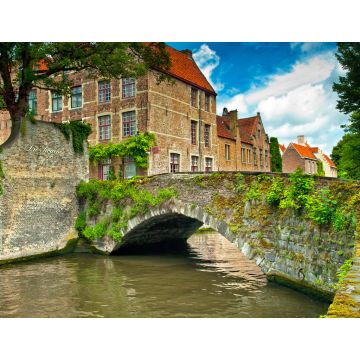 Lais Puzzle - Häuser entlang der Kanäle von Brügge oder Bruges, Belgien - 1.000 Teile