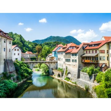 Lais Puzzle - Skofja Loka, Blick von einer Brücke, Slowenien - 1.000 Teile