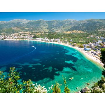 Lais Puzzle - schöne Aussicht auf Himare an der albanischen Riviera, Albanien - 1.000 Teile