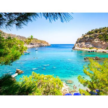 Lais Puzzle - Die malerische Anthony Quinn Bucht auf der Insel Rhodos, Mittelmeer, Griechenland - 1.000 Teile