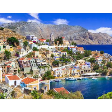 Lais Puzzle - Traditionelle farbenfrohe Griechenland-Serie - schöne Insel Symi (bei Rhodos) Dodekanes - 1.000 Teile