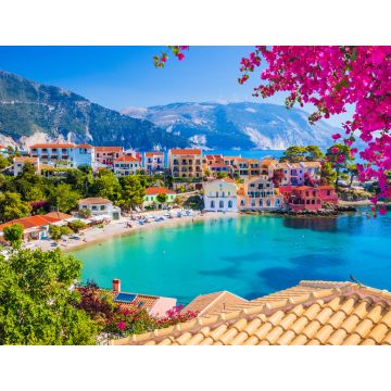 Lais Puzzle - Kefalonia, Griechenland. Buntes Dorf Assos auf Kefalonia, Griechenland - 1.000 Teile
