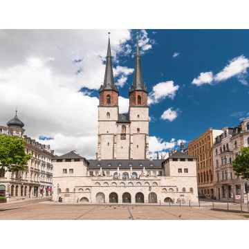 Lais Puzzle - Ansicht der Marktkirche mit Hallmarkt in Halle an der Saale, Sachsen-Anhalt, Deutschland. - 1.000 Teile