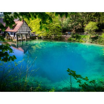 Lais Puzzle - Blick auf den Brunnen "Blautopf" in Blaubeuren, Baden Württemberg, Deutschland - 1.000 Teile
