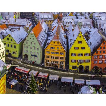 Lais Puzzle - Ansicht von Rothenburg ob der Tauber im Winter, Bundesland Bayern, Deutschland - 1.000 Teile