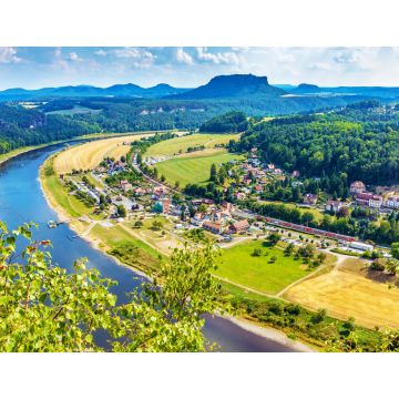Lais Puzzle - Blick auf Rathen, Deutschland, von der Basteibrücke aus. - 1.000 Teile