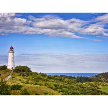 Lais Puzzle - Blick auf den Leuchtturm Dornbusch auf der Insel Hiddensee über der Ostsee, Mecklenburg, Deutschland. - 1.000 Teile