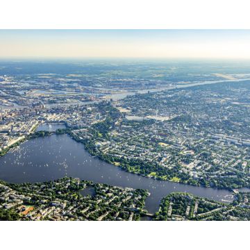 Lais Puzzle - Luftaufnahme der Alster, Bundesland Hamburg, Deutschland. - 1.000 Teile
