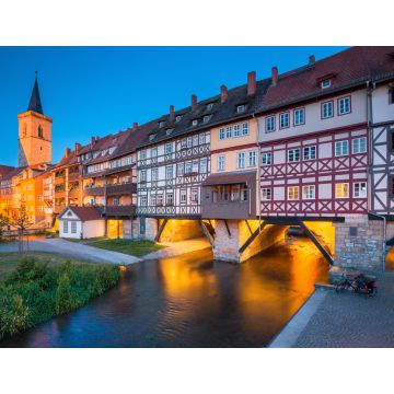 Lais Puzzle - Ansicht von Erfurt mit der berühmten Krämerbrücke, Thüringen. Deutschland. - 1.000 Teile