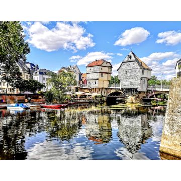 Lais Puzzle - Ansicht der alten Brücke in Bad Kreuznach, Deutschland. - 1.000 Teile