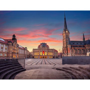 Lais Puzzle - Ansicht des Chemnitzer Opernhauses und der St. Petri Kirche, Deutschland. - 1.000 Teile
