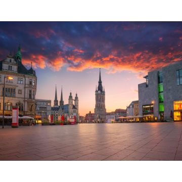 Lais Puzzle - Ansicht des Roten Turms und des Marktplatzes, Halle an der Saale, Sachsen-Anhalt, Deutschland. - 1.000 Teile
