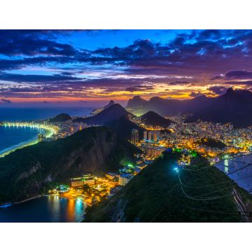 Lais Puzzle - Blick bei Sonnenuntergang auf Copacabana, Corcovado, Urca und Botafogo in Rio de Janeiro. Brasilien - 1.000 Teile