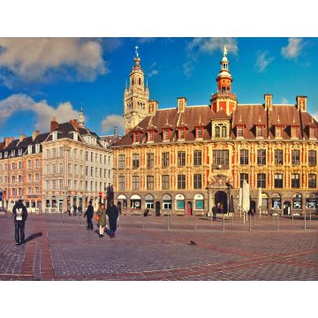 Lais Puzzle - Grand Place von Lille, Panorama & Dämmerungsstimmung, Frankreich - 1.000 Teile