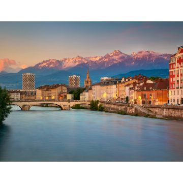 Lais Puzzle - Grenoble. Stadtbild von Grenoble, Frankreich bei Sonnenuntergang - 1.000 Teile