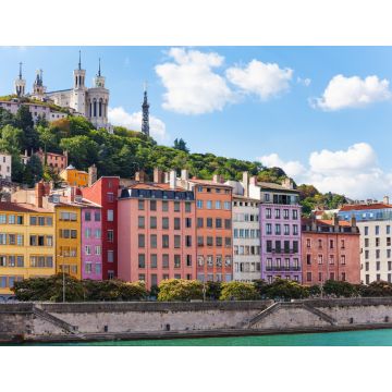 Lais Puzzle - Bunte Häuser am Saone-Ufer, Lyon, Frankreich - 1.000 Teile