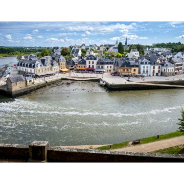 Lais Puzzle - Auray - Hafen von Saint-Goustan. Panoramablick auf den alten Stadtkern. Bretagne, Frankreich  - 1.000 Teile