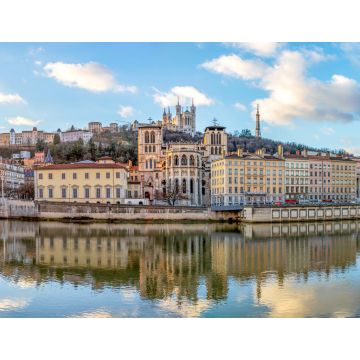 Lais Puzzle - Kathedrale Saint Jean und Basilika Notre-Dame de Fourviere, ikonische Symbole von Lyon, Rhône, Frankreich - 1.000 Teile