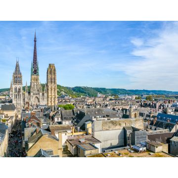 Lais Puzzle - Panoramablick auf Rouen, mit der gotischen Kathedrale Notre-Dame, an einem sonnigen Nachmittag. Normandie, Frankreich - 1.000 Teile