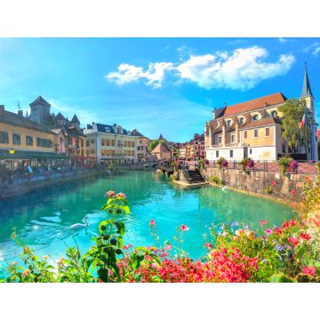 Lais Puzzle - Canal du Thiou und Kirche Saint Francois de Sales in Annecy. Frankreich - 1.000 Teile