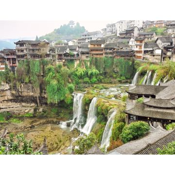 Lais Puzzle - Furong Ancient Town (Hibiskus-Stadt) mit dem großen Wasserfall in Xiangxi-Hunan, China - 1.000 Teile