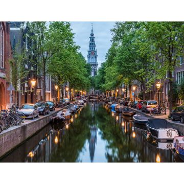 Lais Puzzle - Amsterdam City, beleuchtetes Gebäude und Kanal bei Nacht, Niederlande - 1.000 Teile