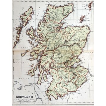Lais Puzzle - Alte Karte von Schottland von 1870 - 1.000 Teile